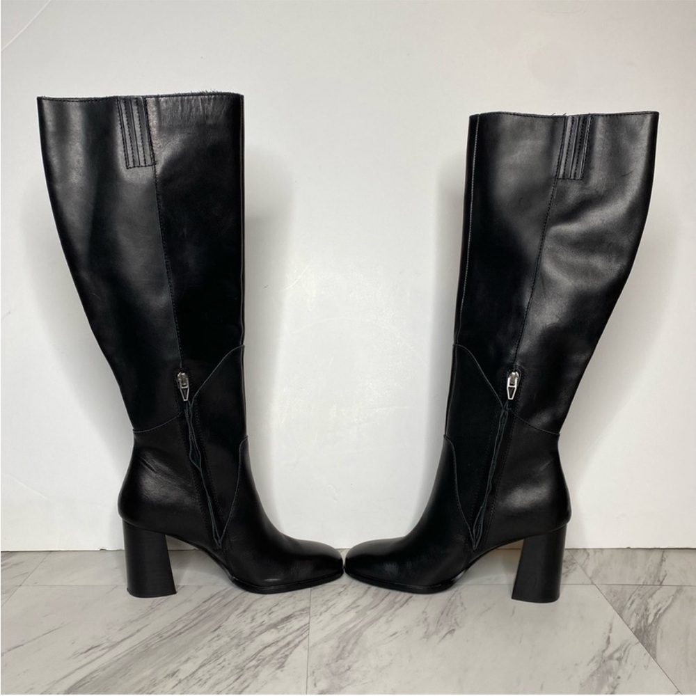 Dolce Vita Flin Black Leather Heeled Tall Boot 7